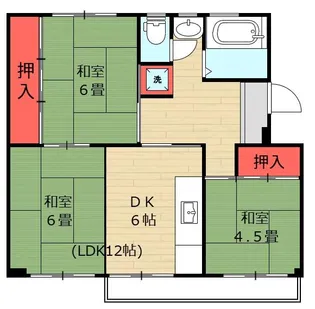 三郷団地8街区9号棟【3階】の間取り