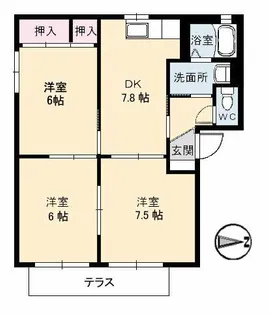 GREEN GABLES【1階】の間取り