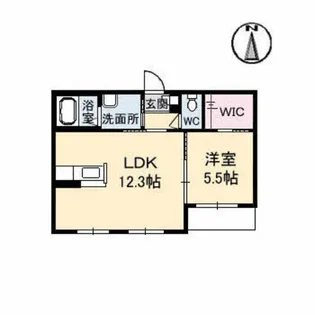 シャーメゾンアマセ【2階】の間取り