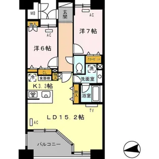 ロイヤルパークス西新井【7階】の間取り