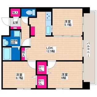 プライム【1階】の間取り
