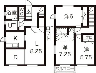 リジエールK棟【1階】の間取り