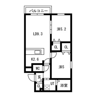 ルリ豊平【4階】の間取り