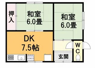 ちぐさ荘 2階【2階】の間取り