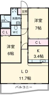 イーストオーク41【3階】の間取り