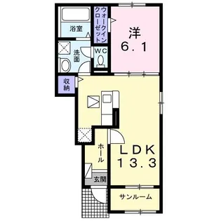 サン ジュエル【1階】の間取り