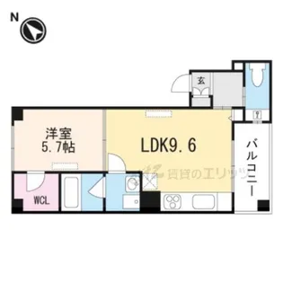 ベルフール吹田【3階】の間取り