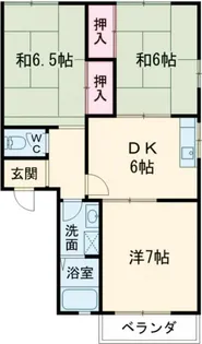 エスポワールU B棟【1階】の間取り