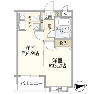 シティオ多摩川(0006030)【5階】の間取り
