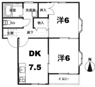 ヴィラカエデII【1階】の間取り