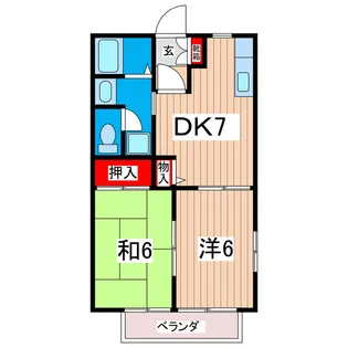サニーヒル本宮【1階】の間取り