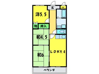 プレヴィア泉ヶ丘【1階】の間取り
