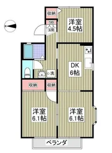 セジュール習志野【1階】の間取り