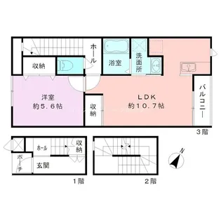 ベル ヴェール田中町【3階】の間取り
