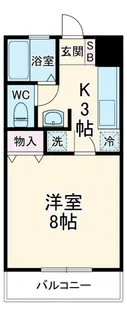 サンハイムミヤタA【1階】の間取り