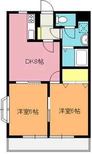 パレスウチダD棟【2階】の間取り