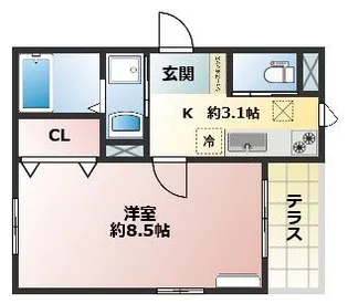 Artsフジミダイ【1階】の間取り
