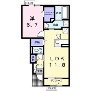 プリマ【1階】の間取り