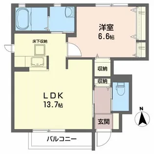 シャーメゾン・フロール【1階】の間取り