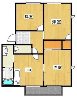 グランドール山王【1階】の間取り
