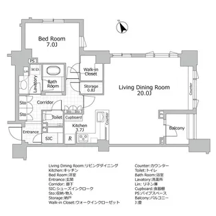 ミッドガーデン赤坂氷川【2階】の間取り