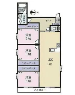 エストアールII【3階】の間取り