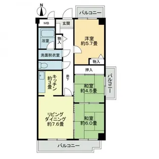 スカール西条【6階】の間取り