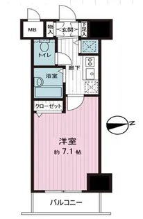 ガラ・ステージ麻布十番【5階】の間取り