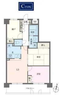 本駒込Kマンション【11階】の間取り