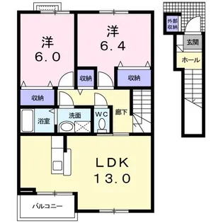 ラトゥールボワIII【2階】の間取り