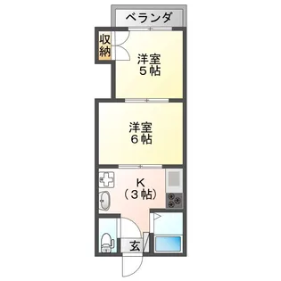 サリクス日宇【2階】の間取り