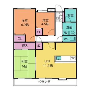 グローリアス知立御林公園【2階】の間取り