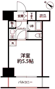 クリオ阪東橋壱番館【10階】の間取り