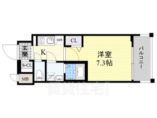 レジュールアッシュ桜宮エクシード【4階】の間取り