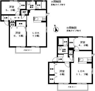 シャーメゾンForte B【2階】の間取り
