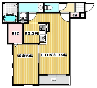 カーサ オオトリ【2階】の間取り