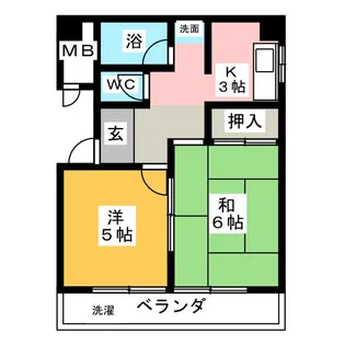 カガ屋ビル【5階】の間取り