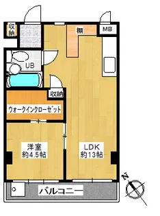 グリーンマンション南足柄【4階】の間取り