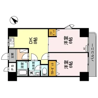 レジデンスKANGI【6階】の間取り