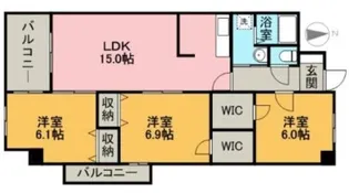 QM壱番館【6階】の間取り