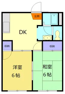 ビューハイツ寿【1階】の間取り