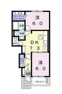 カーサ神立 C【1階】の間取り