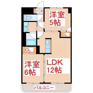 プレジデント勇貴【5階】の間取り