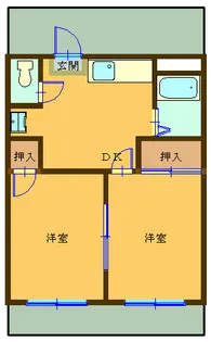 ハイツ立川【2階】の間取り