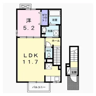 ミルトニアA【2階】の間取り