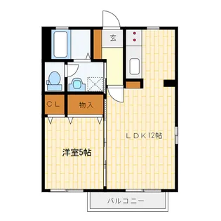 ディアスKYII【2階】の間取り