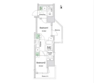 神奈川県川崎市川崎区東田町【マンション】の間取り