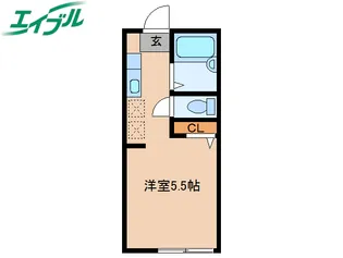 ダンケタカミヤII【1階】の間取り