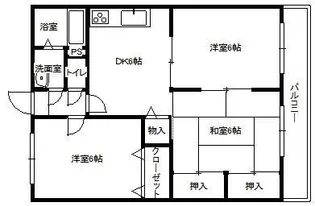 スカイヒルズ吉村【1階】の間取り