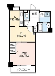 UR酉島リバーサイドヒルなぎさ街【6階】の間取り